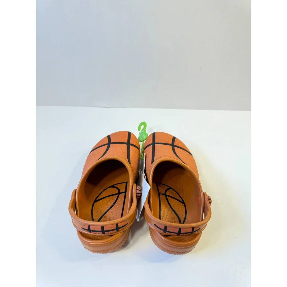 Crocs Kids Sandals Classic Basketball Clogs Orange Black US 12